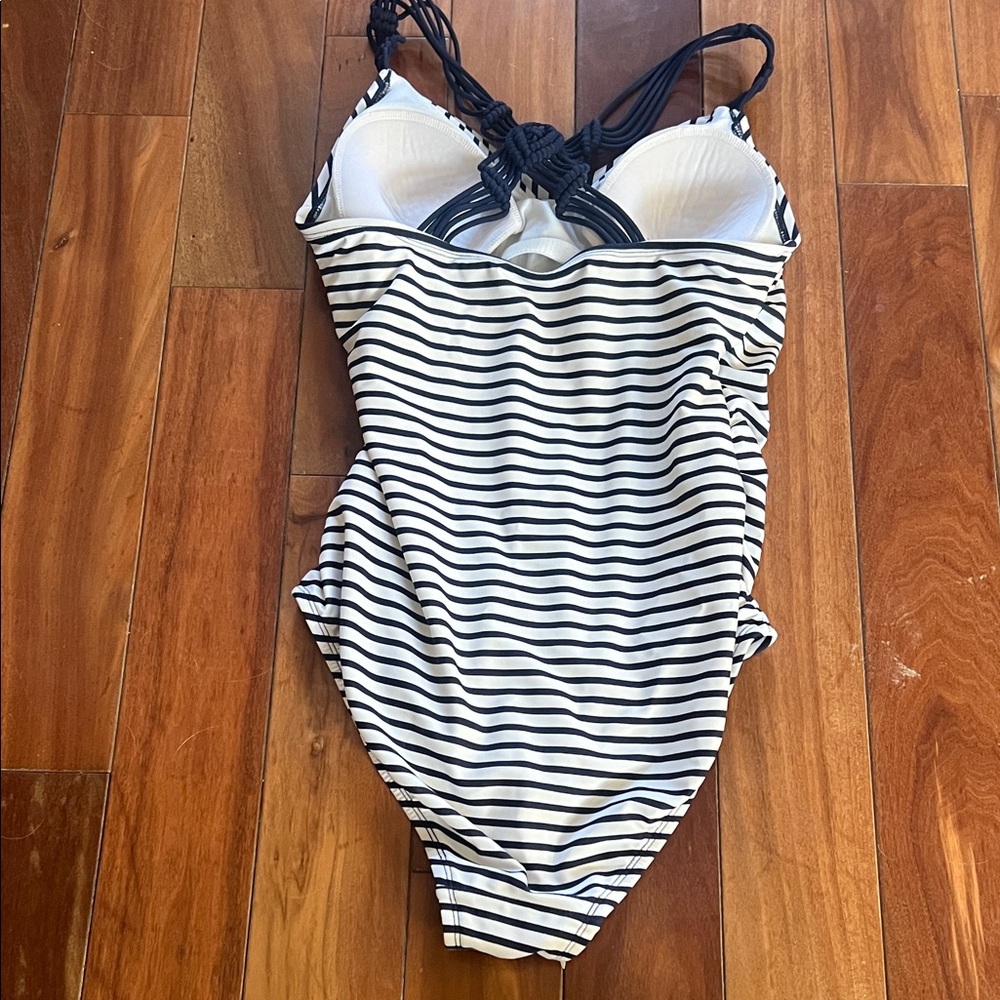 Kona Sol women’s Navy and White Striped One Piece - Picture 3 of 8
